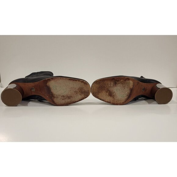 Proenza Schouler Leather Ankle Boots Women SZ 36.5M (US Size 6) Black Zipper - Picture 3 of 10